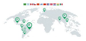Mapa clientes internacionais Erzinger